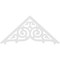 Ekena Millwork Pitch Athens Architectural Grade PVC Gable Pediment, 60"W x 27 1/2"H x 1"P (11/12) GPP060X028X100ATH - alternate 2